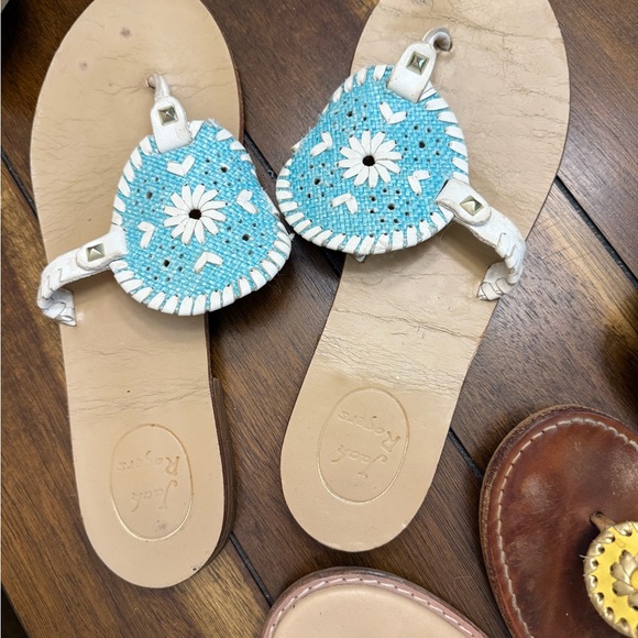 Jack Rogers Shoes - Jack Rogers Turquoise and White Sandals 9 to